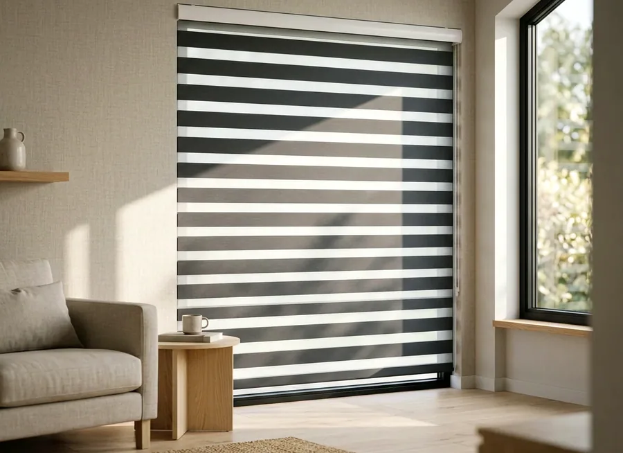 Day/Night (Zebra) Blinds fitted in a Ruimsig home